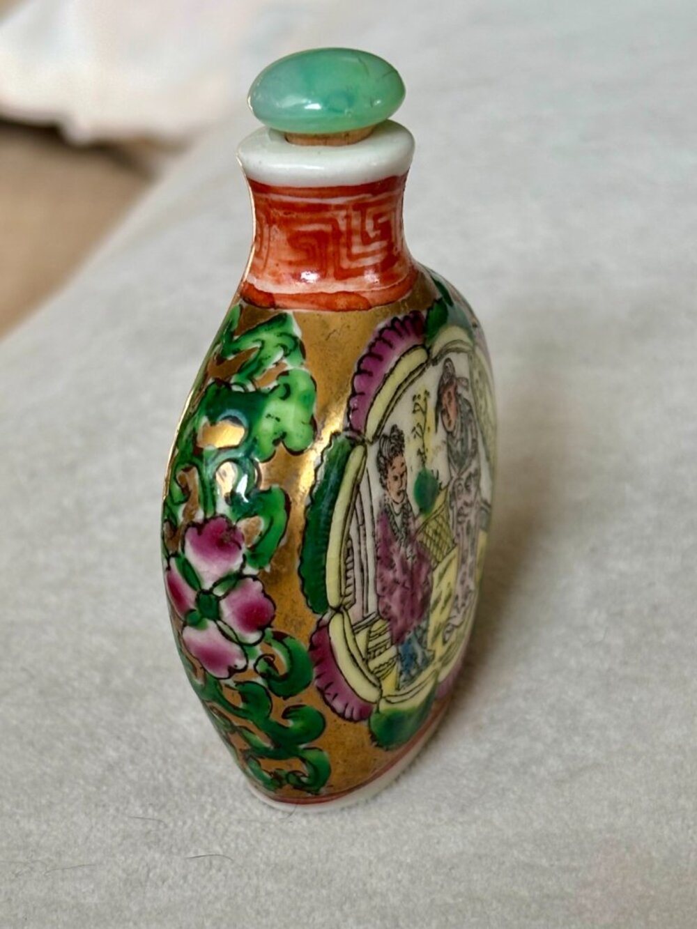 Antique Chinese Famille Rose Snuff Bottle - Picture 2 of 14